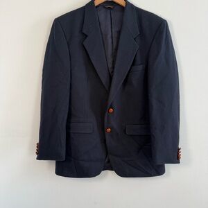 Farah Clothing Co. 100% Wool Dark Blue Blazer, 39 R
